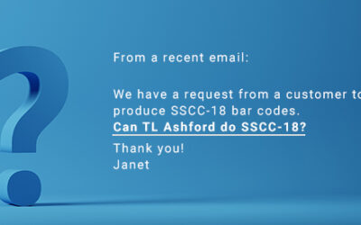 Can TL Ashford do SSCC-18 bar codes?